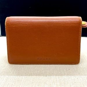 Coach Tan Leather Credit Card Wallet